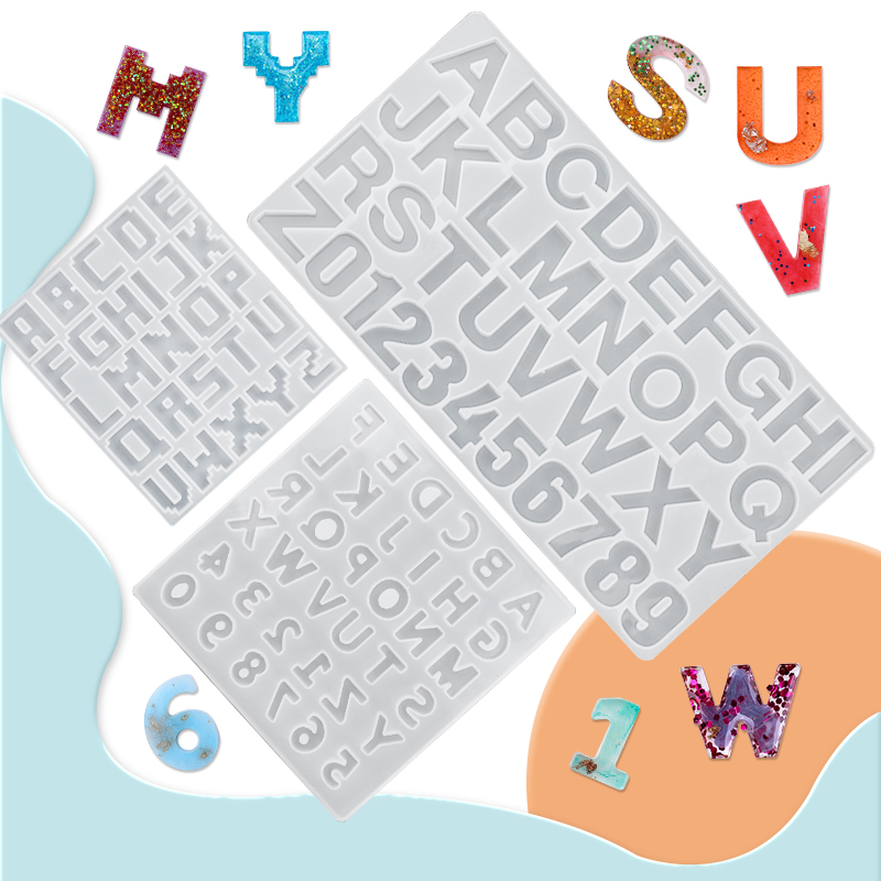 Resin Jewelry Kit - Alfabet Epoksi Resin Cetakan Kit Ornamen