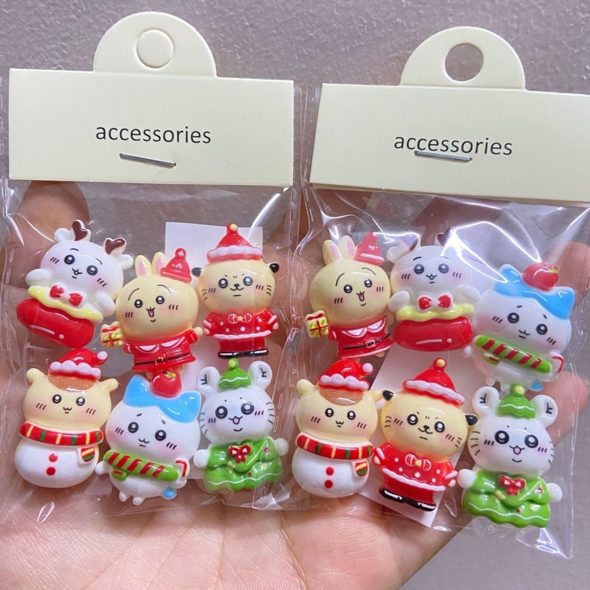 Crafting Resin - Stiker Resin Chiikawa Warna Solid untuk