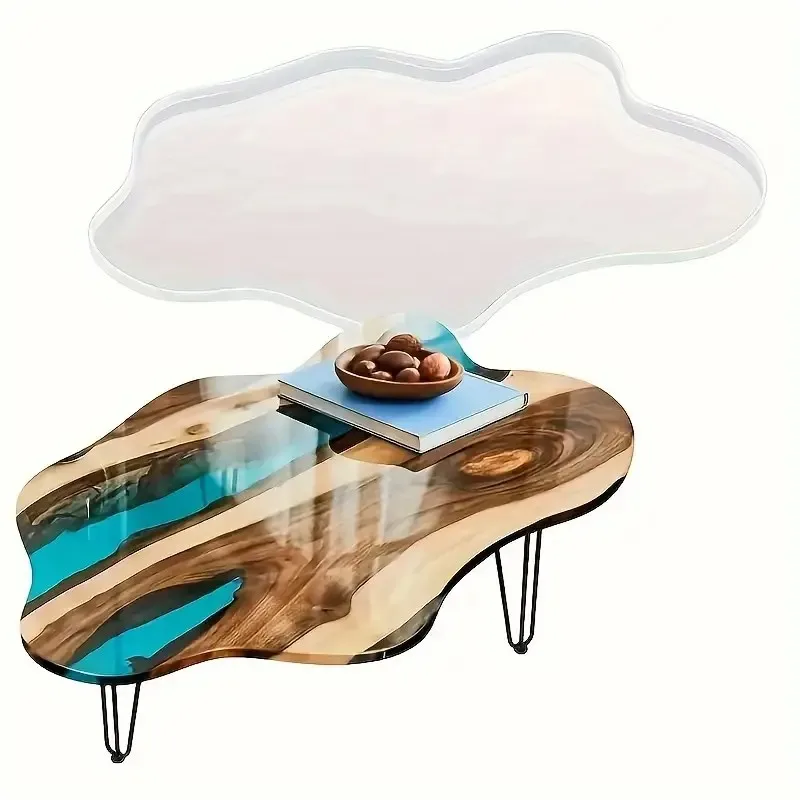 Resin Ocean Wave Mold - Cetakan Silikon Resin Epoksi Bentuk Meja