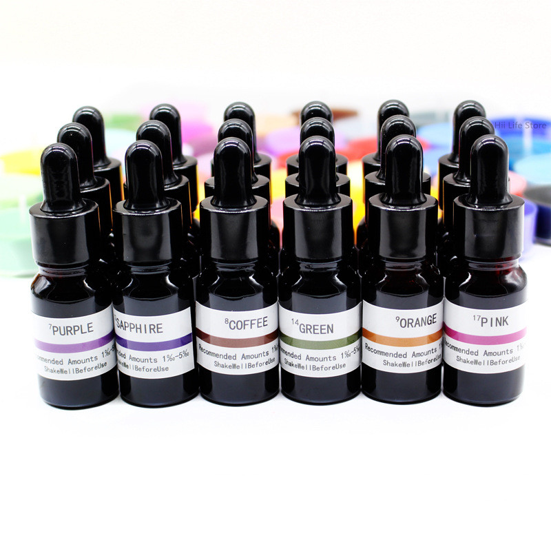 Resin Pigment Set - 10ml Pewarna Lilin Cair Konsentrasi Tinggi