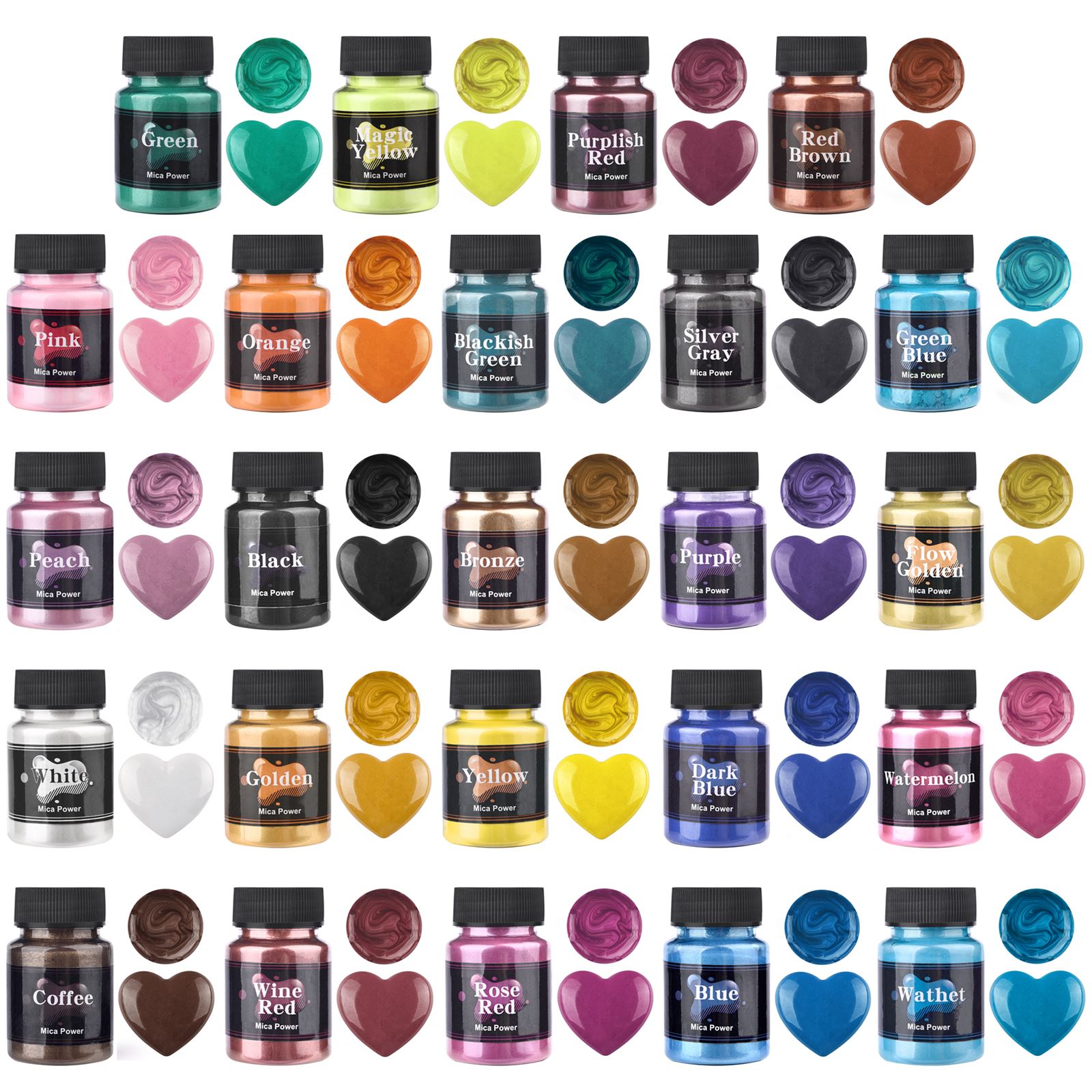 Resin Pigment Set - 50ml 24 warna Resin bubuk mutiara