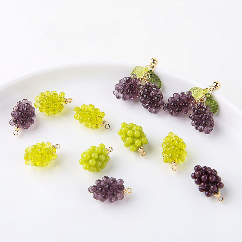 Resin Craft Projects - 6pcs Gantungan Resin Anggur Kecil Lucu,