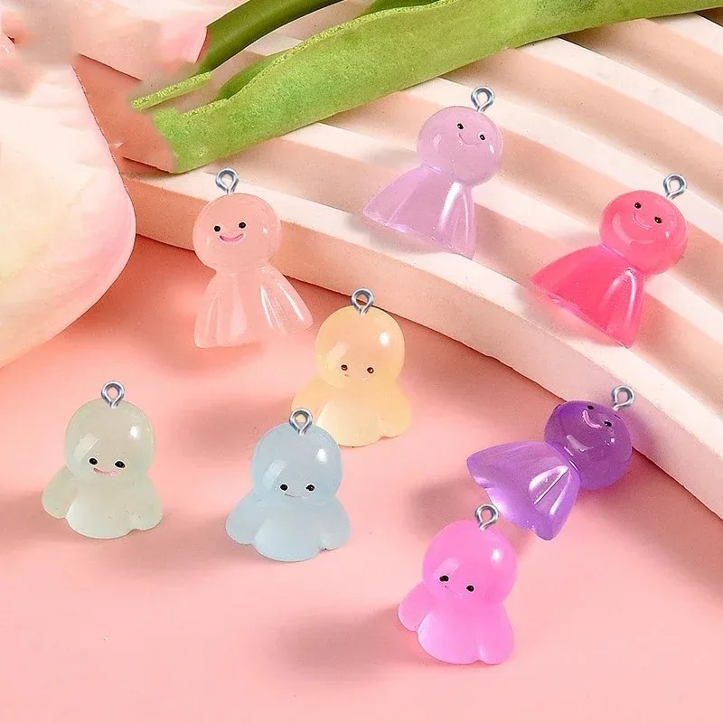 Resin Crafts Diy - 10 Buah Liontin Resin Boneka Kartun