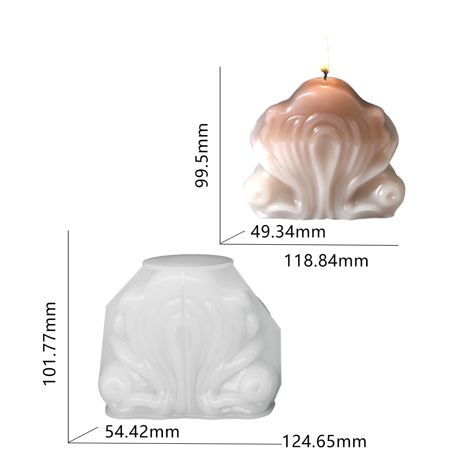 Resin Ocean Wave Mold - Cetakan Silikon Lilin Cangkang Laut Buatan