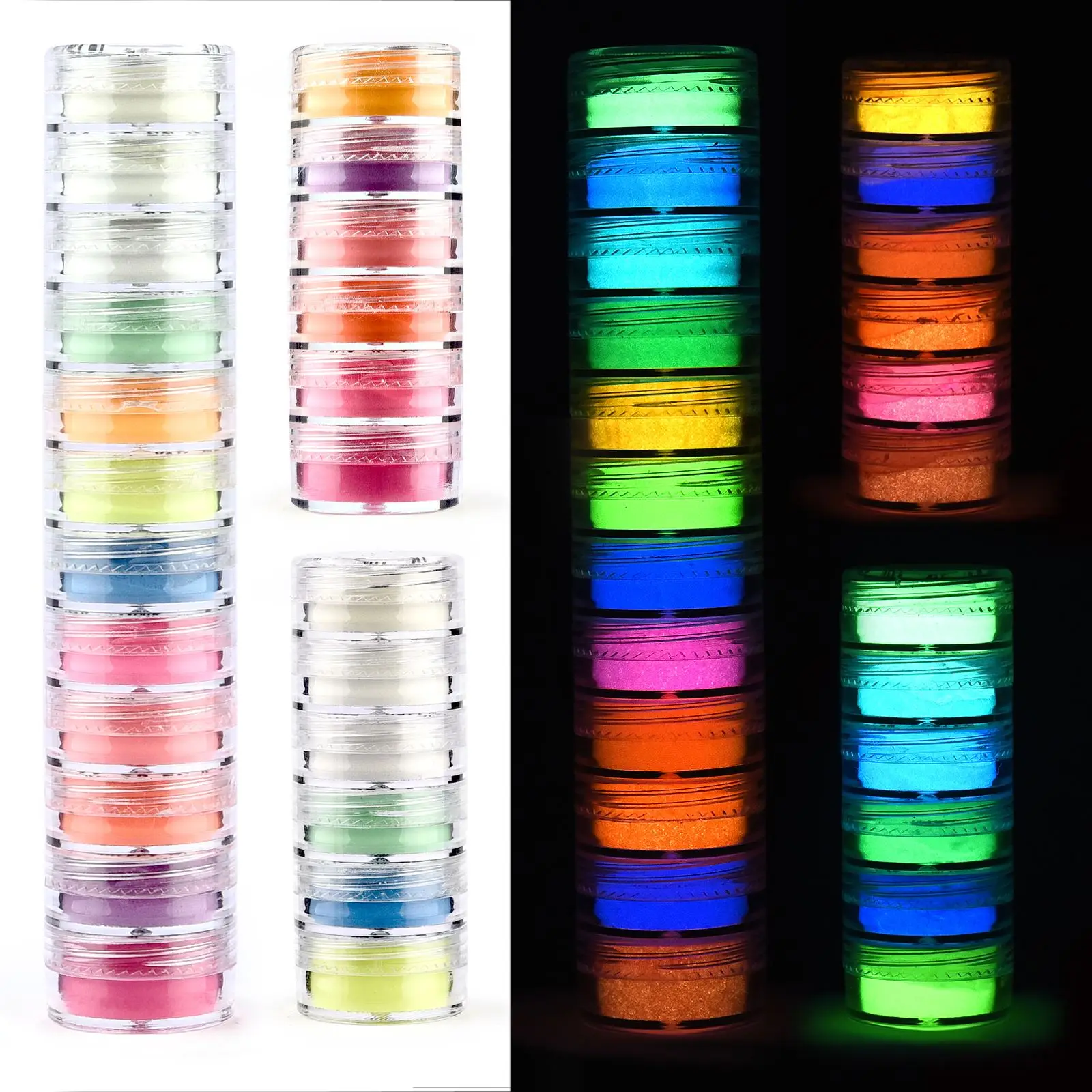 Resin Pigment Set - 6 Warna/Set Bubuk Resin Bercahaya Pigmen