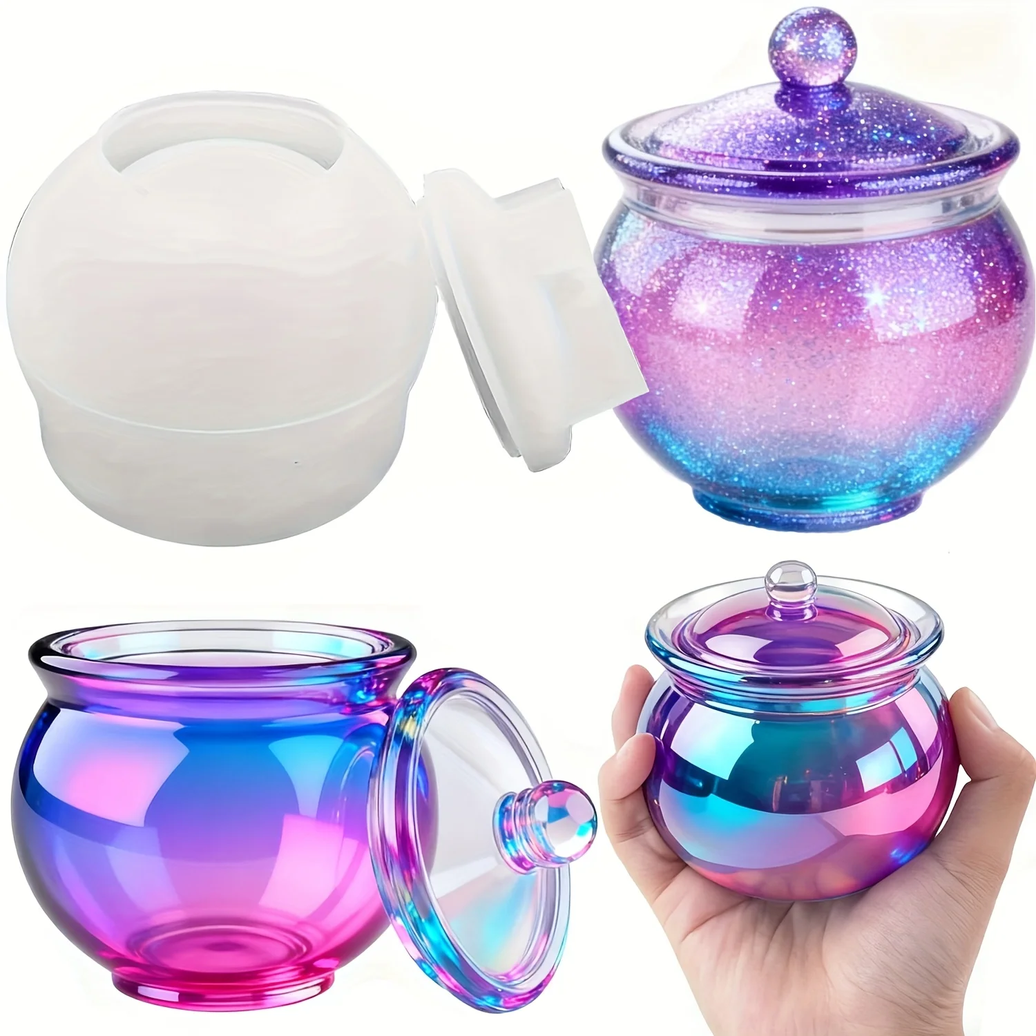 Resin Jewelry Kit - 1 set cetakan resin bulat dengan