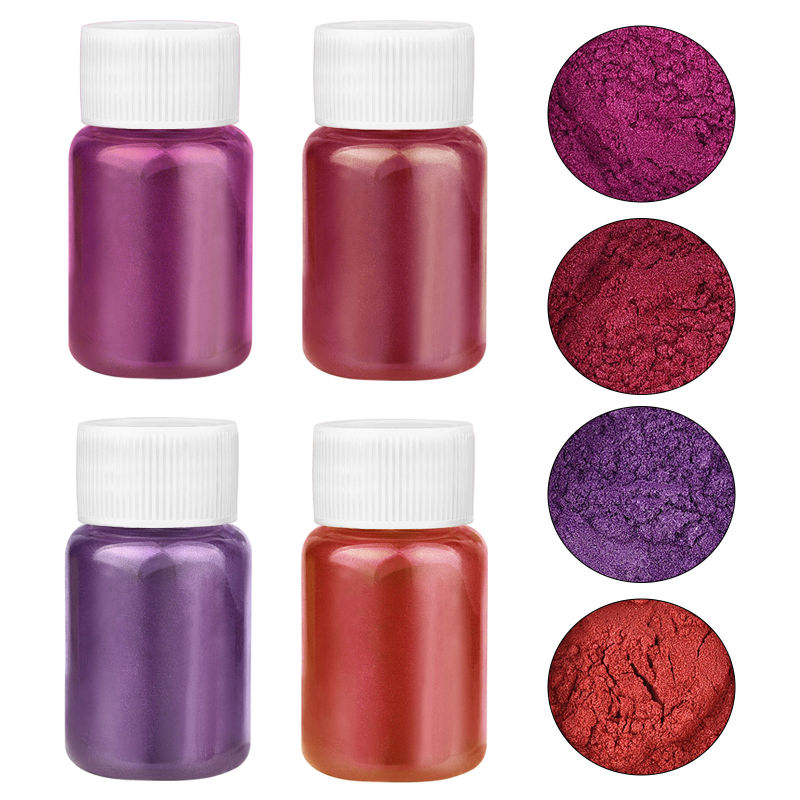 4 Warna/Set Bubuk Mutiara Resi - Resin Pigment Set ulasan dan harga