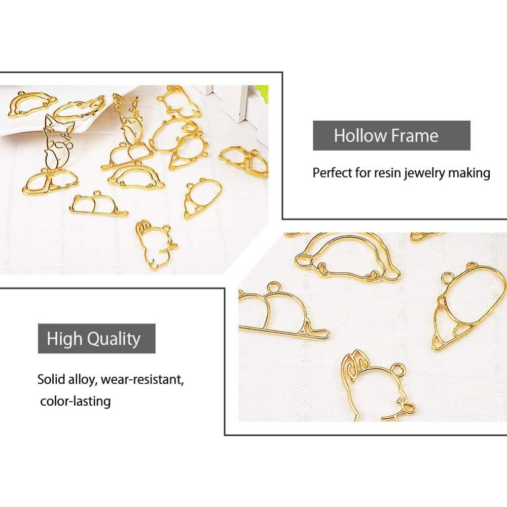 Liontin bingkai logam campuran - Resin Jewelry Kit ulasan dan harga