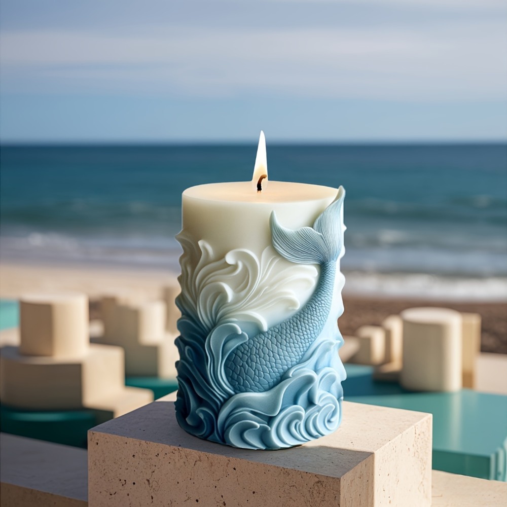 Cetakan Lilin Silikon Tema Lau - Resin Ocean Wave Mold ulasan dan harga