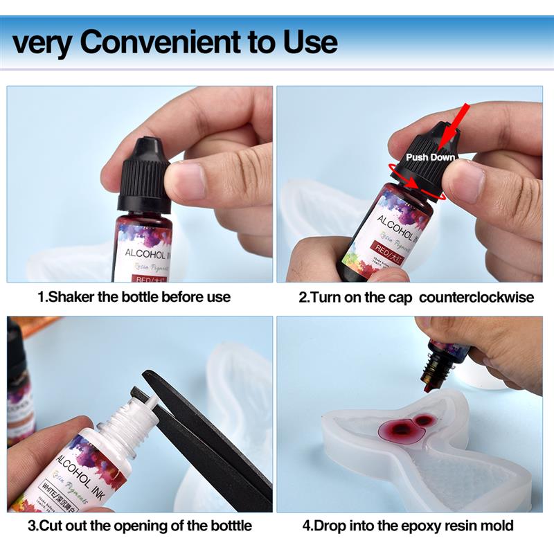 24 Warna/Set 10Ml Tinta Seni P - Resin Pigment Set ulasan dan harga
