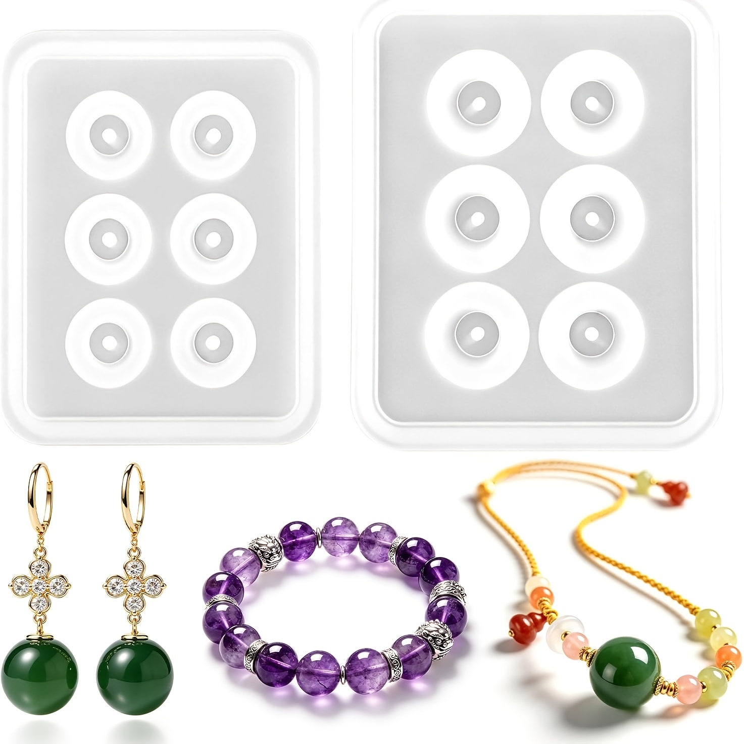 Dua Cetakan Manik Silikon Bula - Resin Jewelry Kit ulasan dan harga