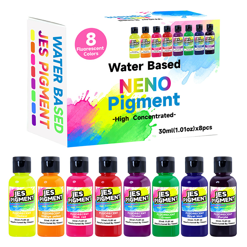 8 warna/set pigmen fluoresen,  - Resin Pigment Set ulasan dan harga