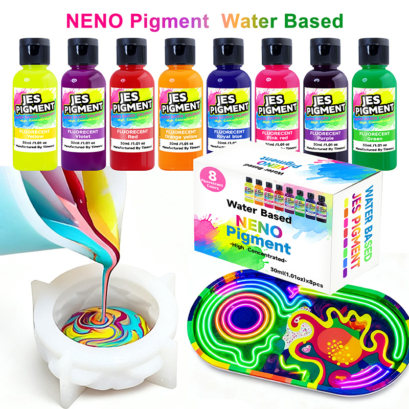 8 warna/set pigmen fluoresen,  - Resin Pigment Set ulasan dan harga