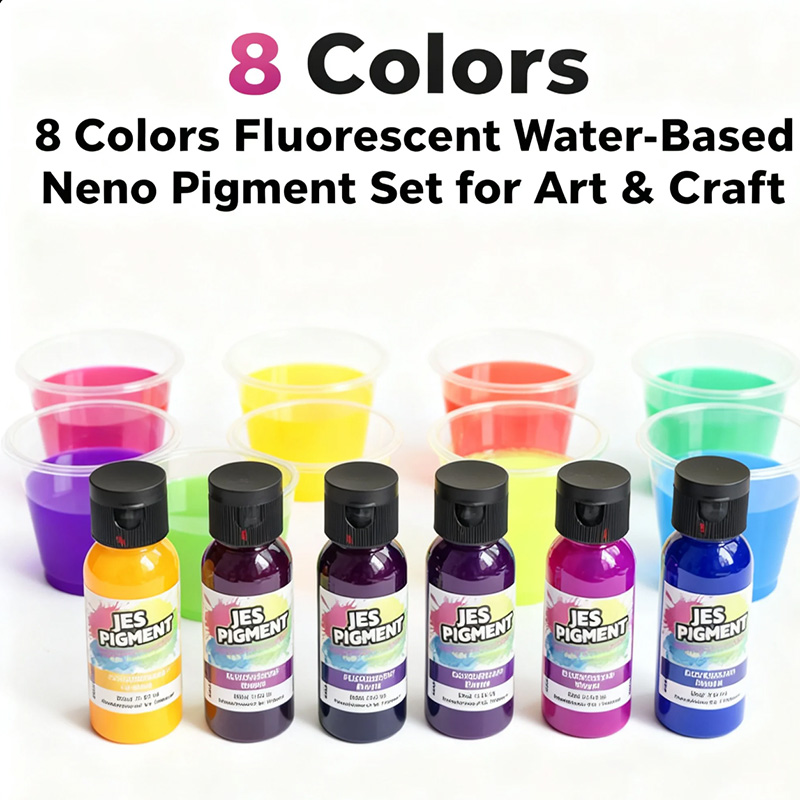 8 warna/set pigmen fluoresen,  - Resin Pigment Set ulasan dan harga