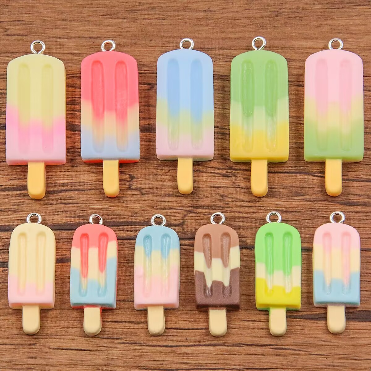 6Pcs Gantungan Resin Es Krim G - Resin Crafts Diy ulasan dan harga