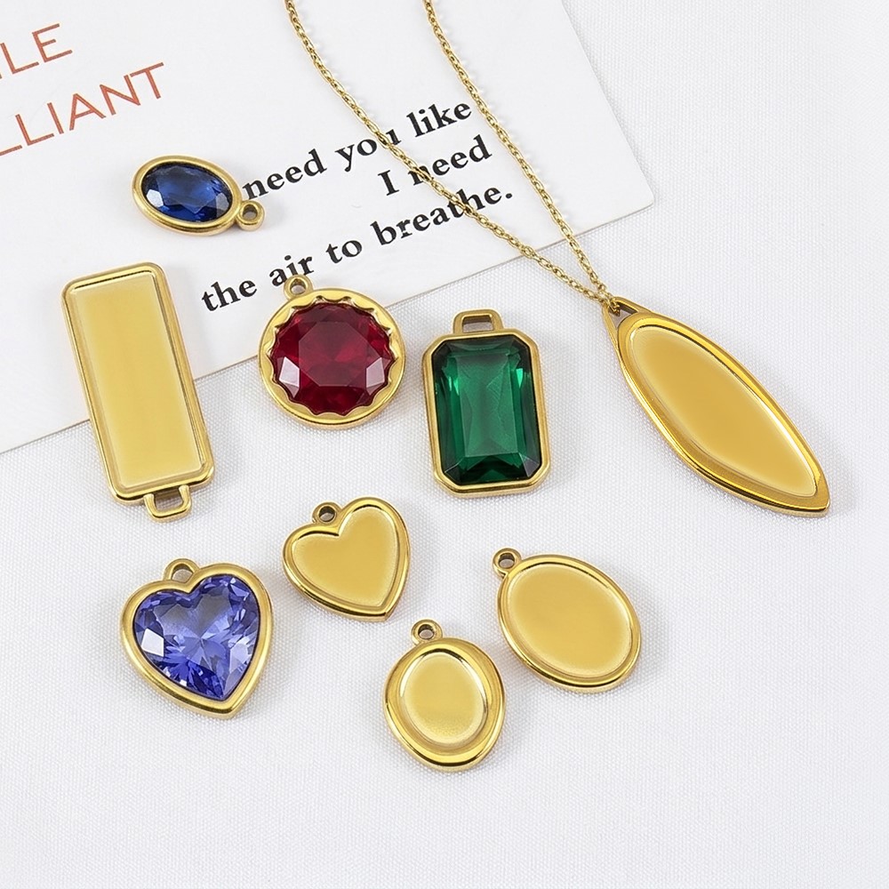 5 pcs + 1 pcs Bezel Charm Pend - Crafting Resin ulasan dan harga