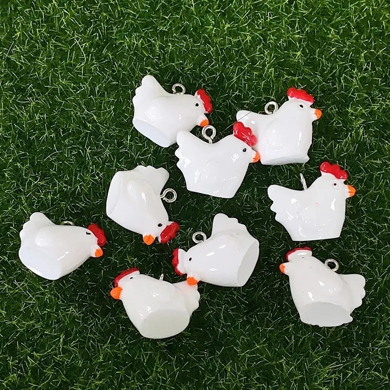10Pcs Gantungan Resin Ayam Min - Resin Crafts Diy ulasan dan harga