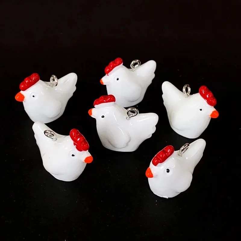 10Pcs Gantungan Resin Ayam Min - Resin Crafts Diy ulasan dan harga