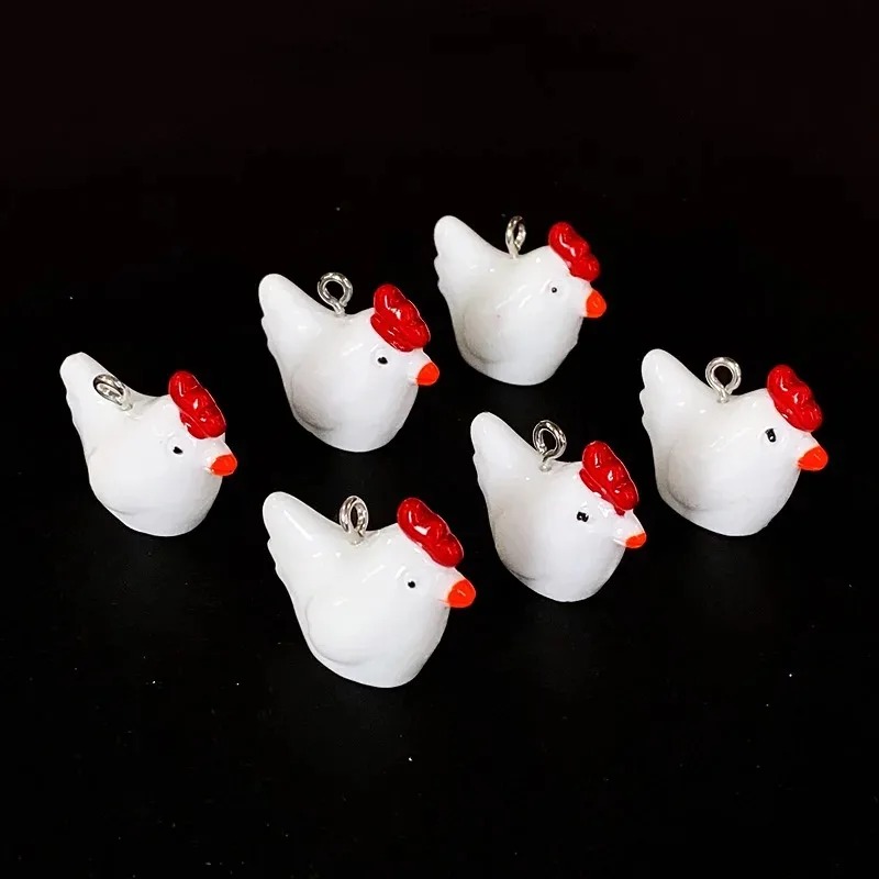 10Pcs Gantungan Resin Ayam Min - Resin Crafts Diy ulasan dan harga