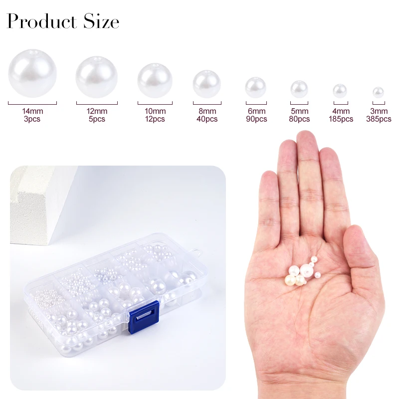 800pcs Manik-manik Resin Mutia - Resin Jewelry Kit ulasan dan harga