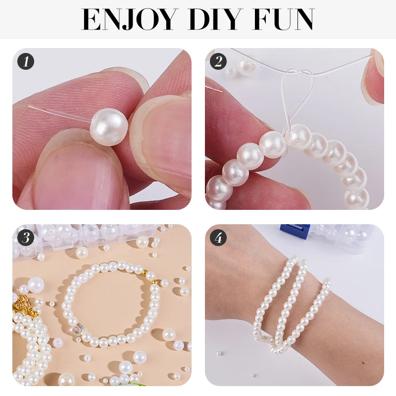 800pcs Manik-manik Resin Mutia - Resin Jewelry Kit ulasan dan harga