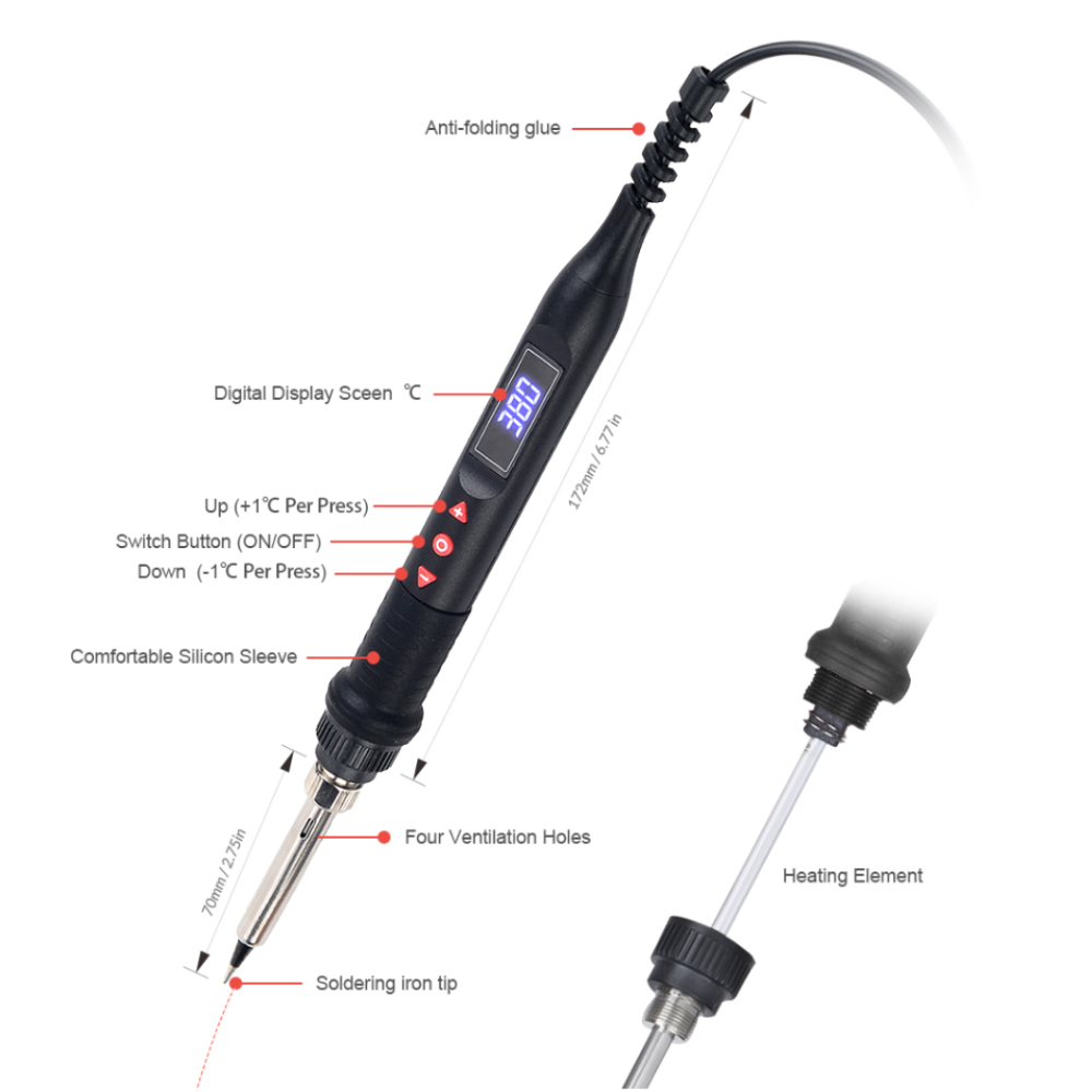 JCD 750W Micro Heat Gun Ulang  - Heat Gun Small ulasan dan harga