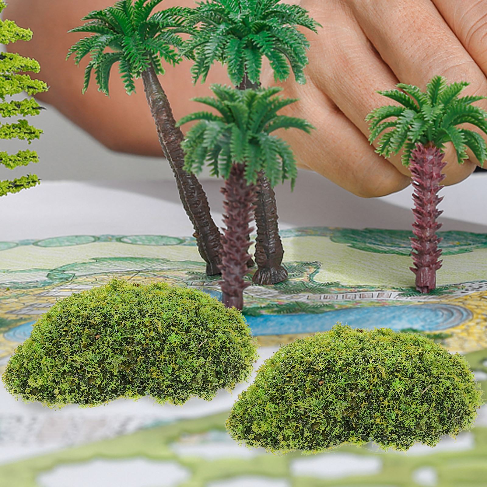 12 Buah Batu Lumut Buatan Batu - Terrarium Moss Art ulasan dan harga