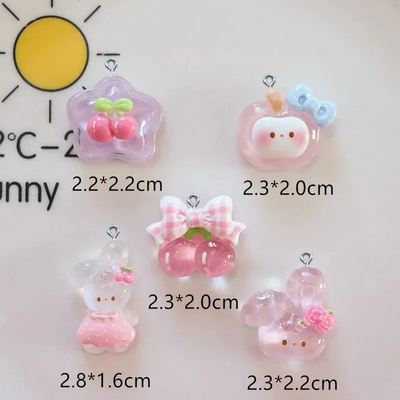 10 Buah Liontin Resin Kelinci  - Resin Crafts Diy ulasan dan harga