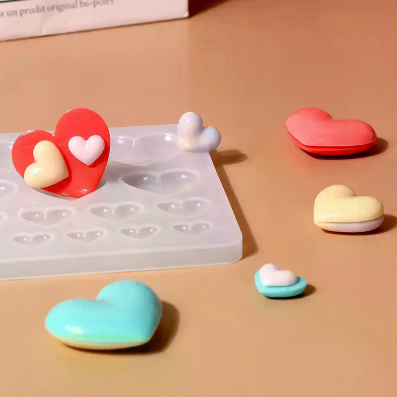 Cetakan Silikon Bentuk Hati 3  - Resin Craft Workshop ulasan dan harga