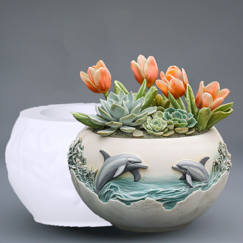 Cetakan Silikon Resin Pot Bung - Resin Ocean Wave Mold ulasan dan harga