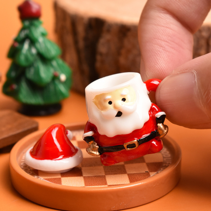 Ornamen Cangkir Teh Mini Santa - Crafting Resin ulasan dan harga