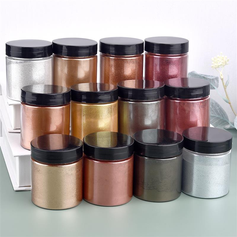 50g kilau logam emas perak war - Resin Pigment Set ulasan dan harga