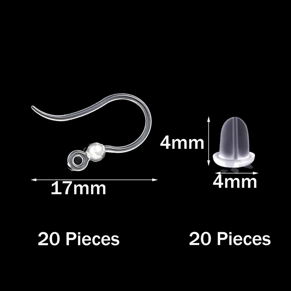 40 pcs Pengait Anting Plastik  - Resin Craft Projects ulasan dan harga