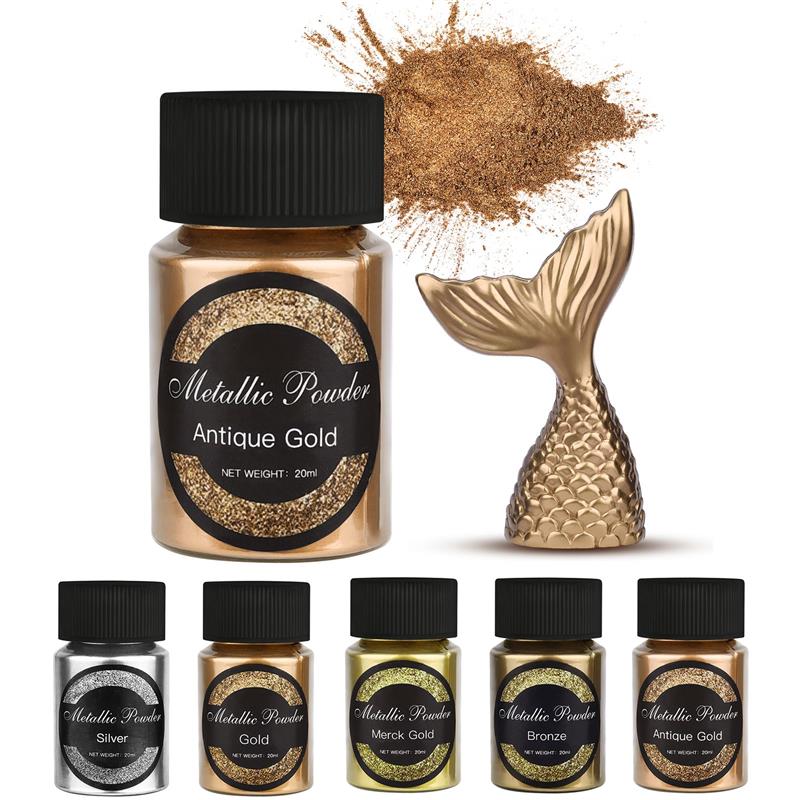 20 Ml kilau logam emas perak w - Resin Pigment Set ulasan dan harga