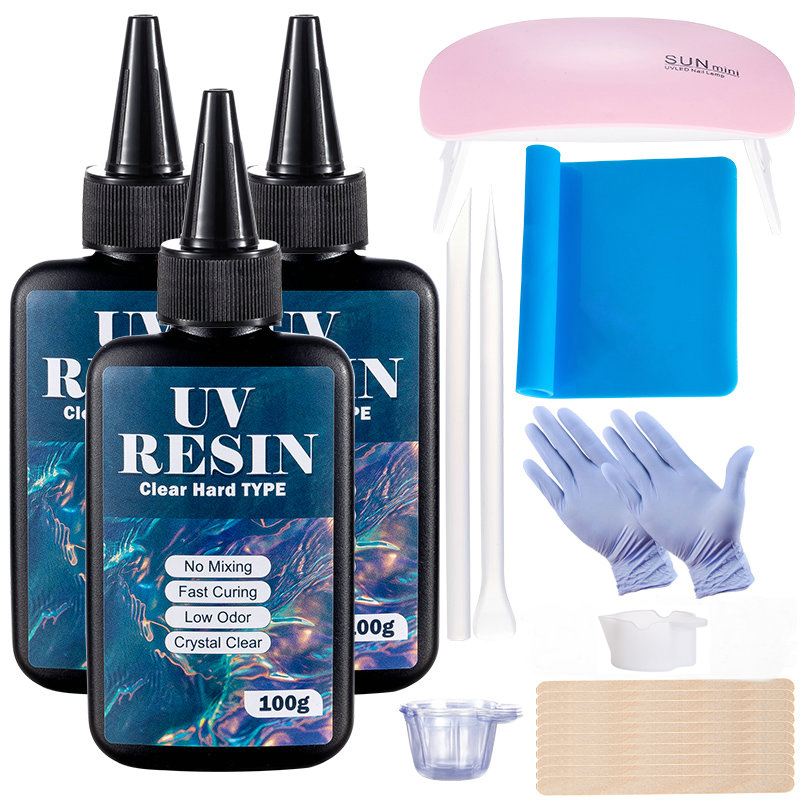100g/250g bening Resin UV tipe - Resin Jewelry Kit ulasan dan harga