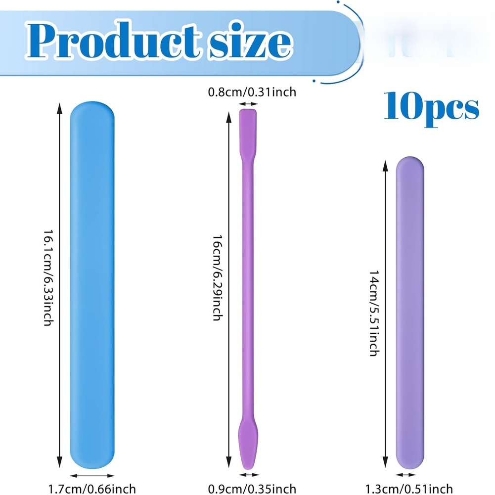 10 Buah Set Pengaduk Silikon u - Resin Craft Workshop ulasan dan harga